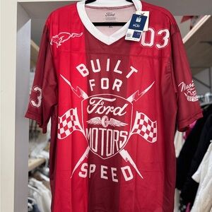 Ford Red Graphic Men's Jersey T Shirt